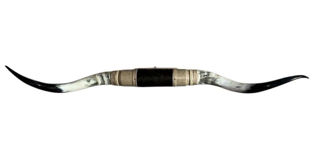 MOUNTED STEER HORNS About 6 feet wide LONGHORN POLISHED MOUNT BULL COW B139