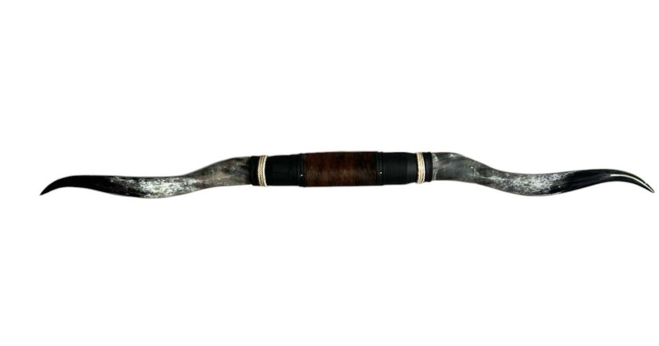 MOUNTED STEER HORNS About 6 feet wide LONGHORN POLISHED MOUNT BULL COW B156