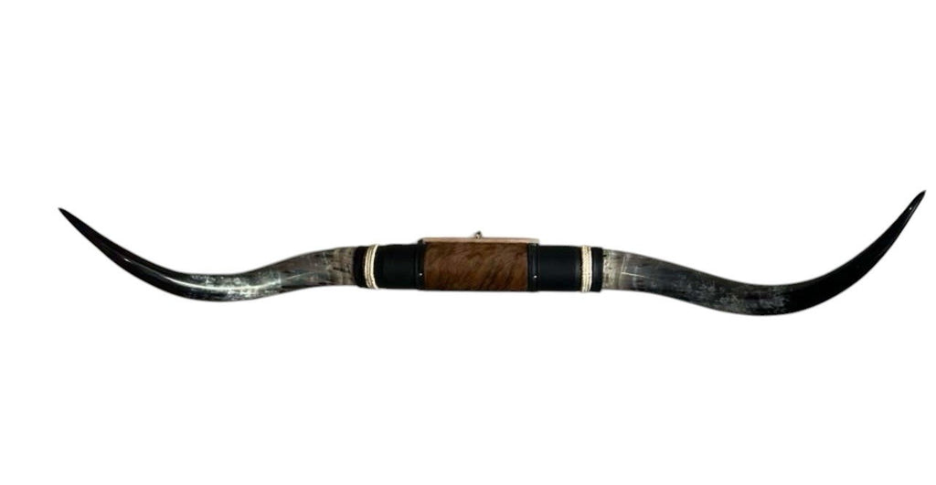 MOUNTED STEER HORNS About 6 feet wide LONGHORN POLISHED MOUNT BULL COW B144