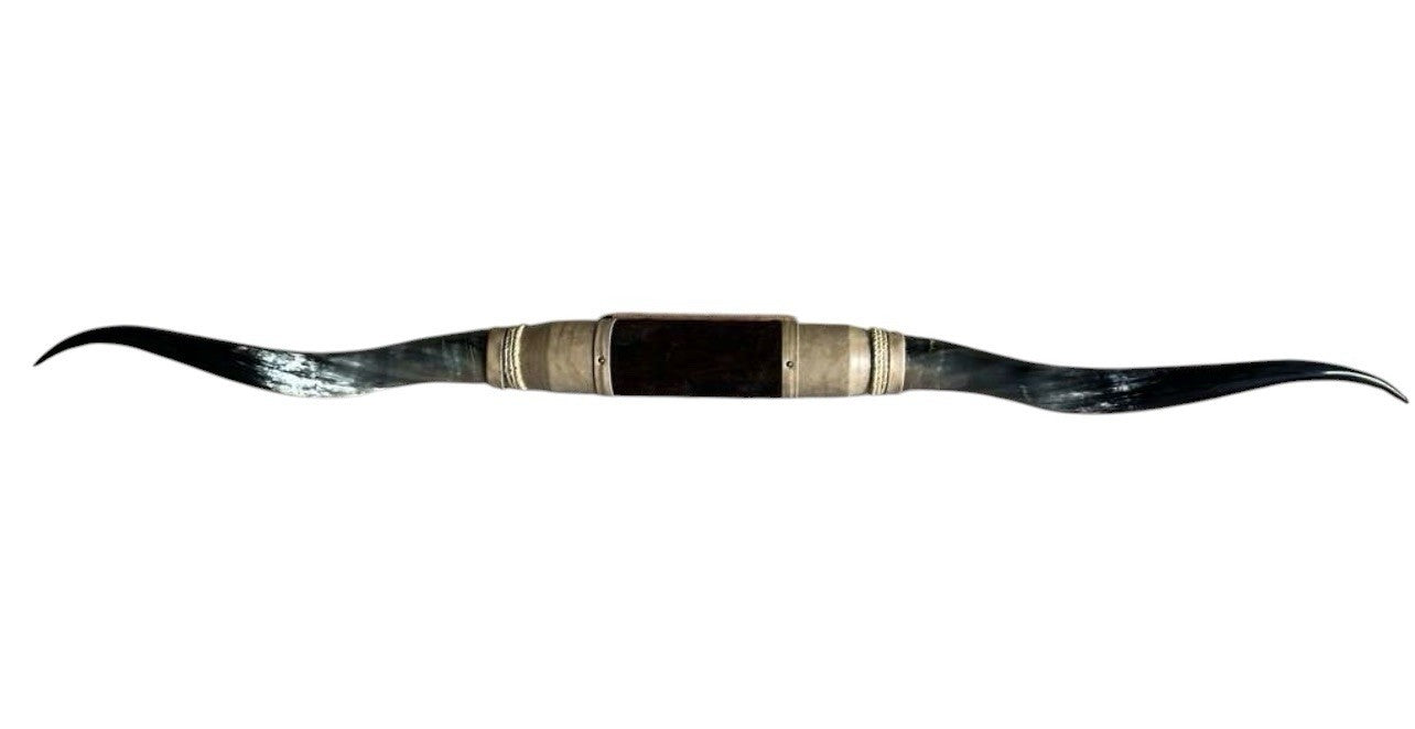MOUNTED STEER HORNS About 6 feet wide LONGHORN POLISHED MOUNT BULL COW B126