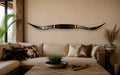 MOUNTED STEER HORNS About 6 feet wide LONGHORN POLISHED MOUNT BULL COW B136