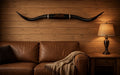 MOUNTED STEER HORNS About 6 feet wide LONGHORN POLISHED MOUNT BULL COW B147
