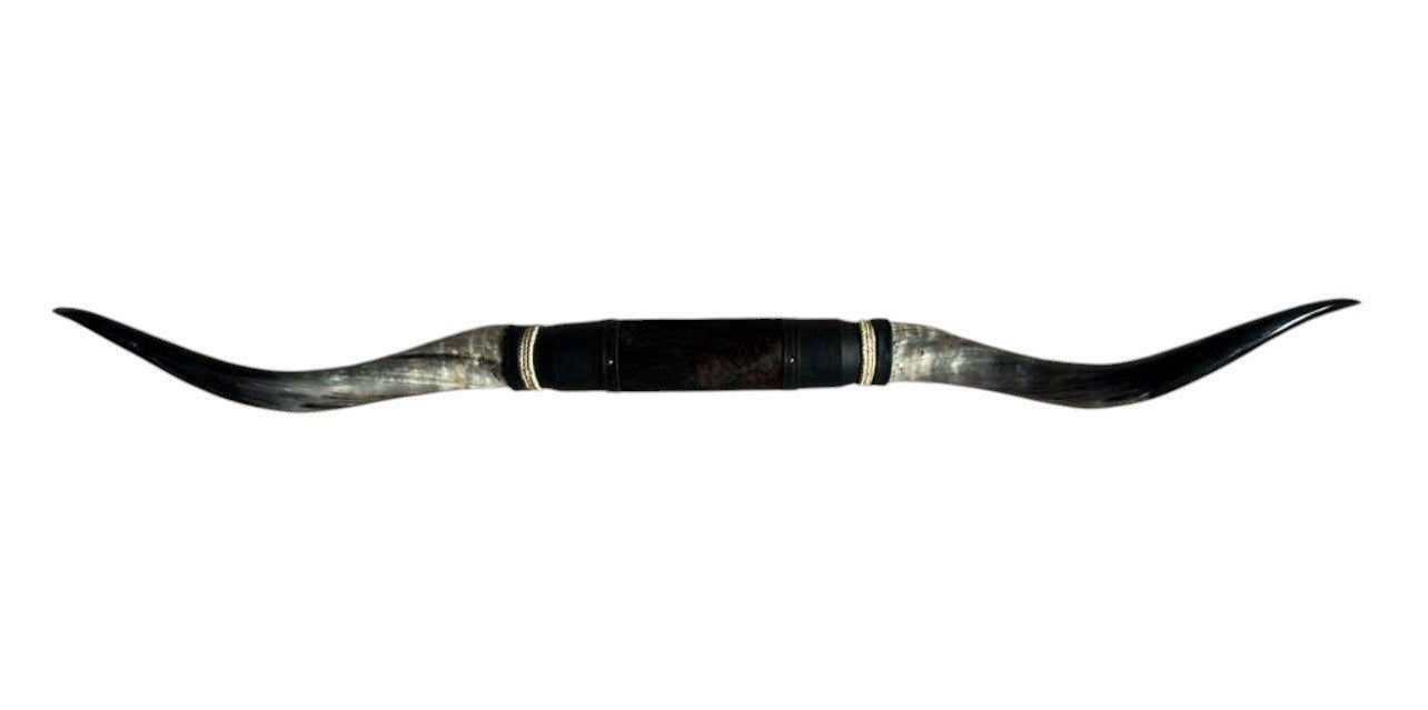 MOUNTED STEER HORNS About 6 feet wide LONGHORN POLISHED MOUNT BULL COW B129