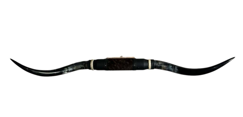 MOUNTED STEER HORNS About 6 feet wide LONGHORN POLISHED MOUNT BULL COW B142