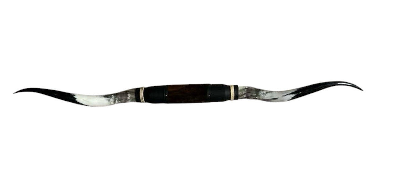 MOUNTED STEER HORNS About 6 feet wide LONGHORN POLISHED MOUNT BULL COW B134