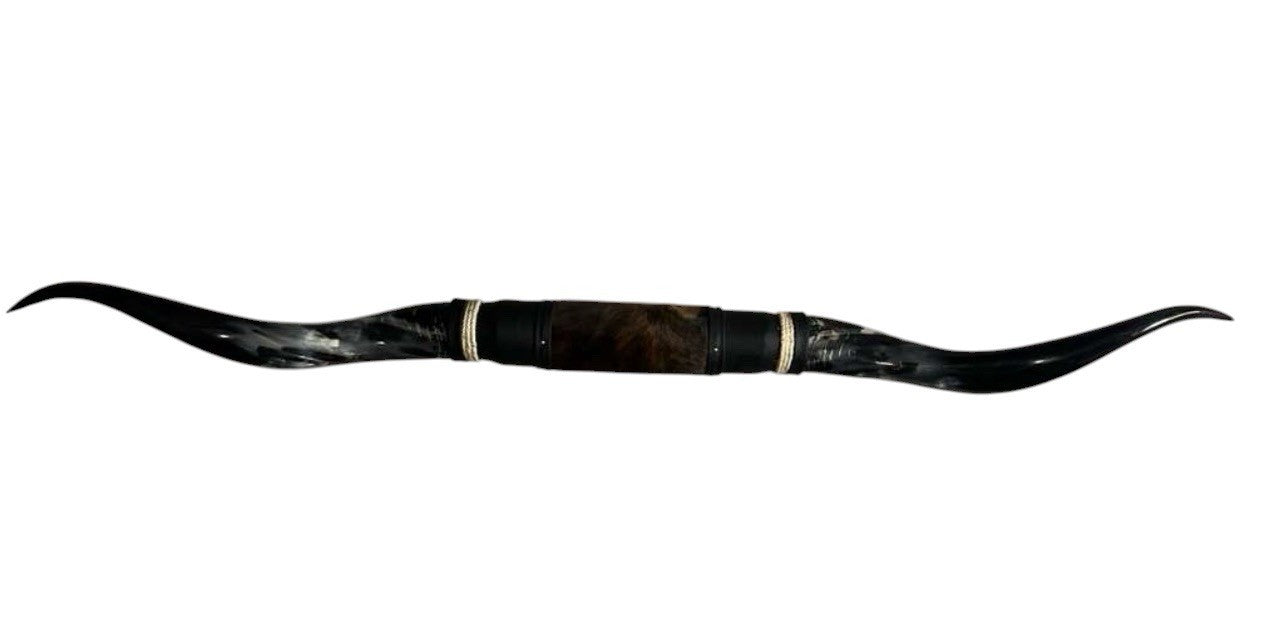 MOUNTED STEER HORNS About 6 feet wide LONGHORN POLISHED MOUNT BULL COW B159