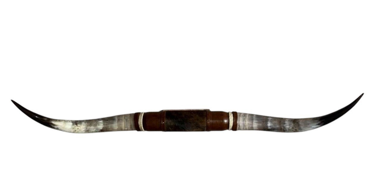 MOUNTED STEER HORNS About 6 feet wide LONGHORN POLISHED MOUNT BULL COW B140