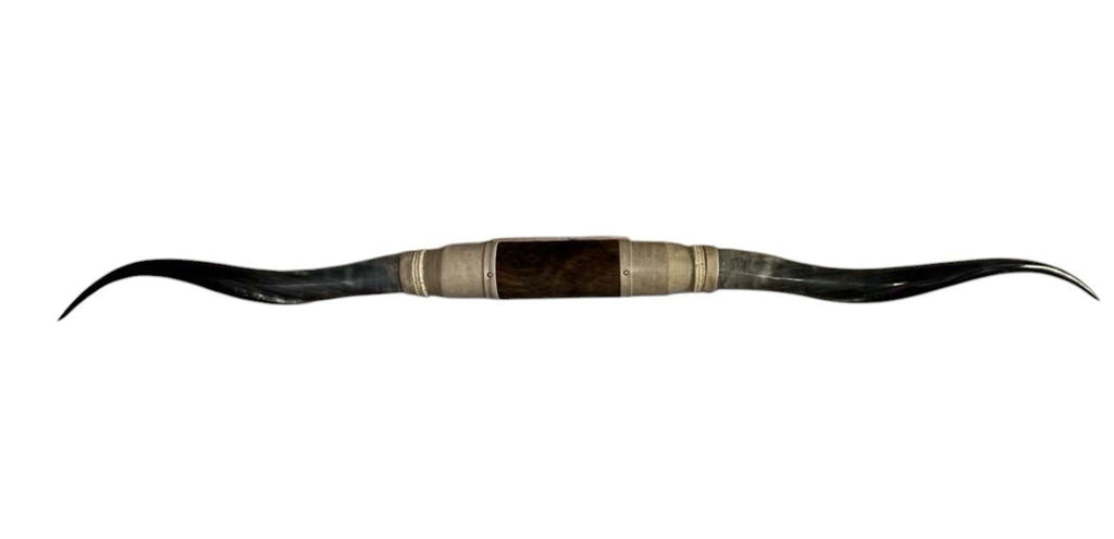 MOUNTED STEER HORNS About 6 feet wide LONGHORN POLISHED MOUNT BULL COW B135