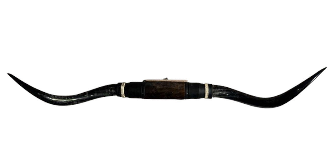 MOUNTED STEER HORNS About 6 feet wide LONGHORN POLISHED MOUNT BULL COW B146