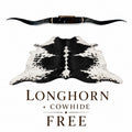 Genuine LONGHORN Wall Decor + Cowhide Rug Included, Mounted Steer Horns 69”