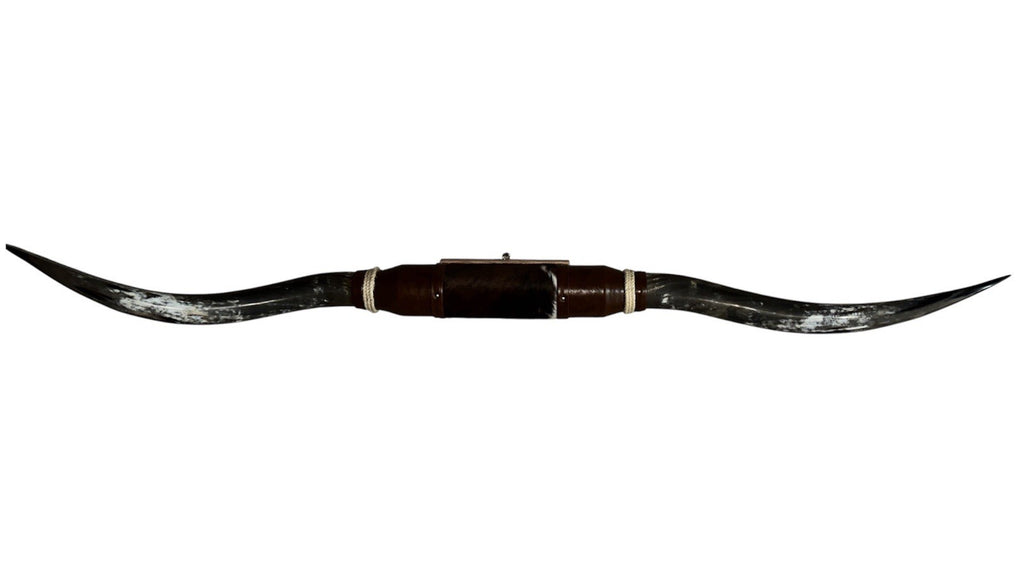 MOUNTED STEER HORNS  70 Inches wide LONGHORN POLISHED MOUNT BULL COW