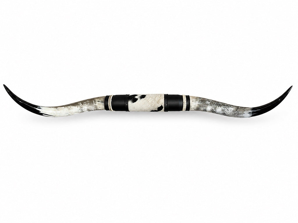 MOUNTED STEER HORNS 63 Inches wide LONGHORN POLISHED MOUNT BULL COW