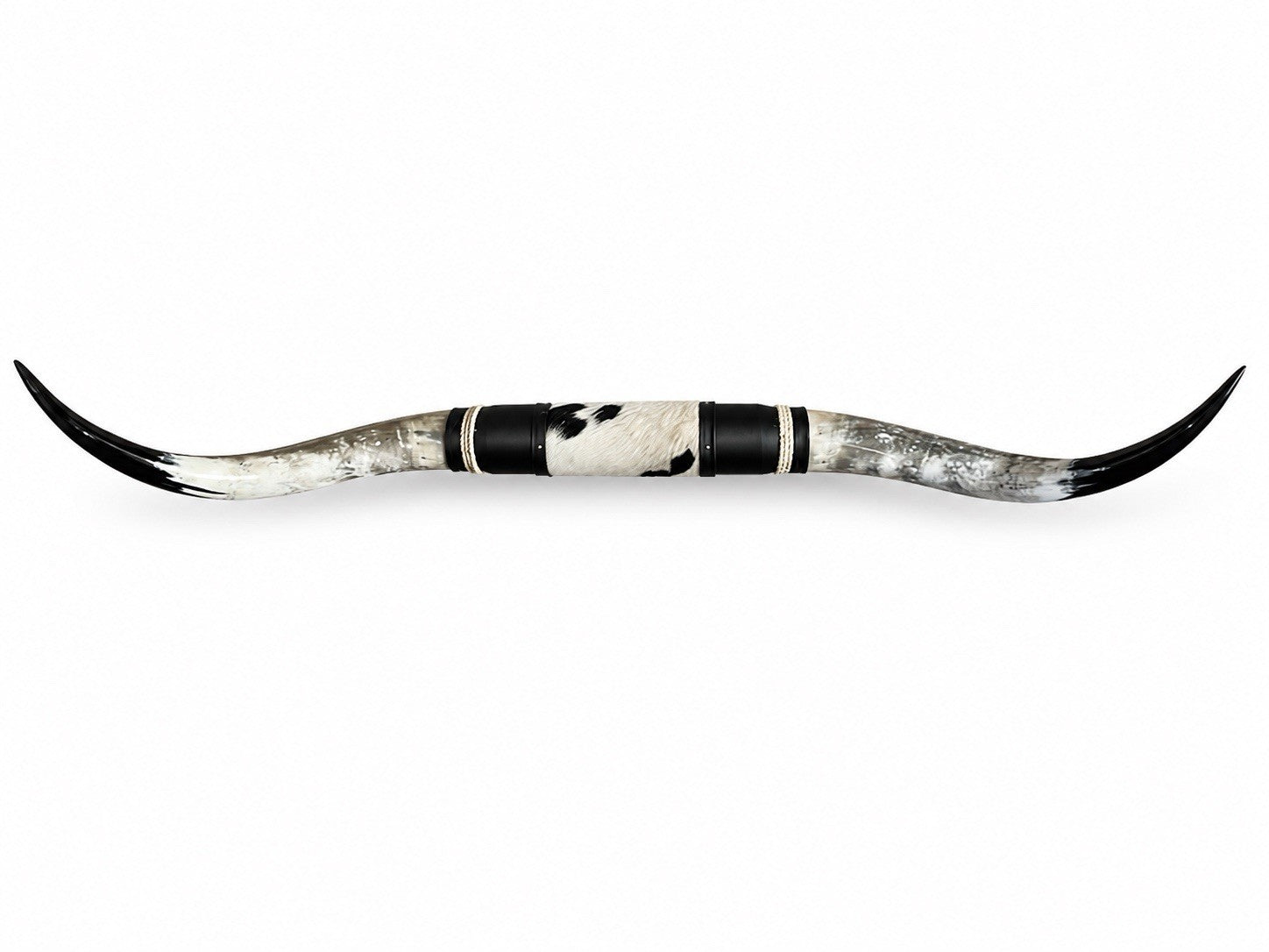 MOUNTED STEER HORNS 63 Inches wide LONGHORN POLISHED MOUNT BULL COW