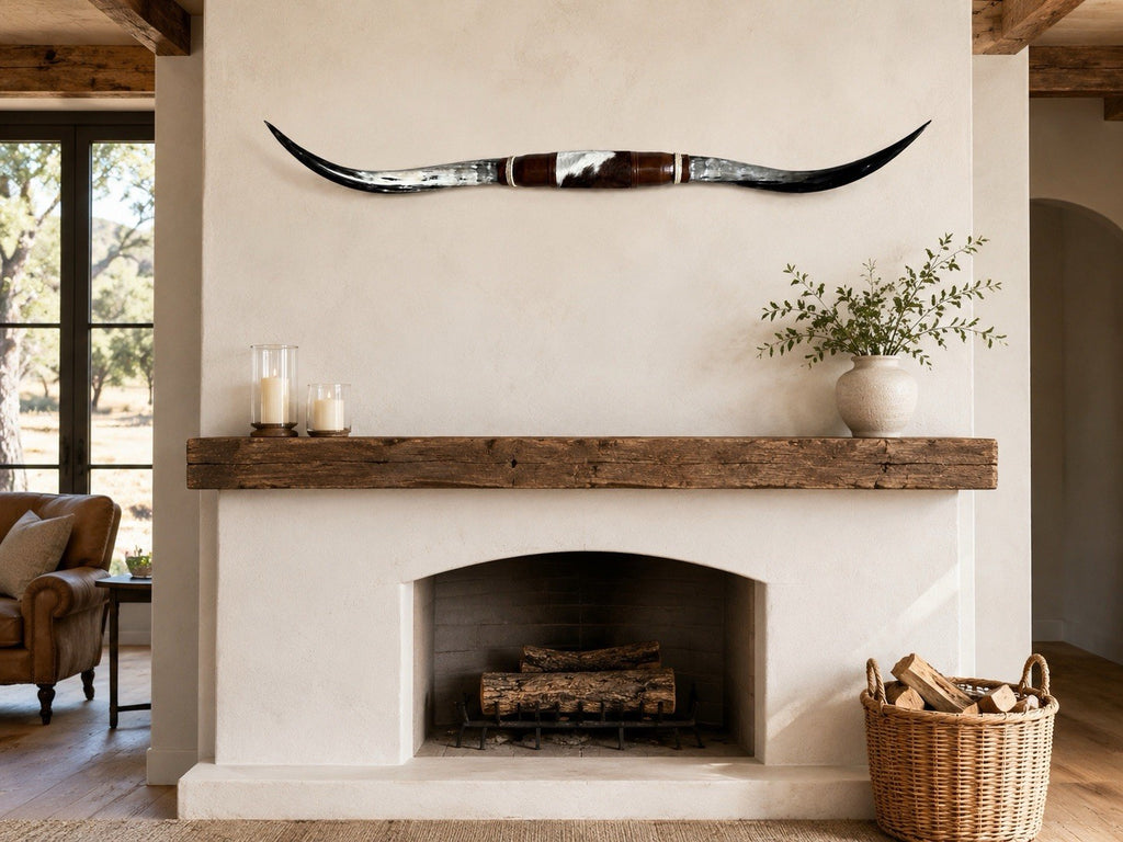 Mounted Steer Horns Longhorn 66 In Wall Decor Rustic Cabin Lodge Ranch Decor