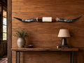 MOUNTED STEER HORNS 67” wide LONGHORN POLISHED MOUNT BULL COW