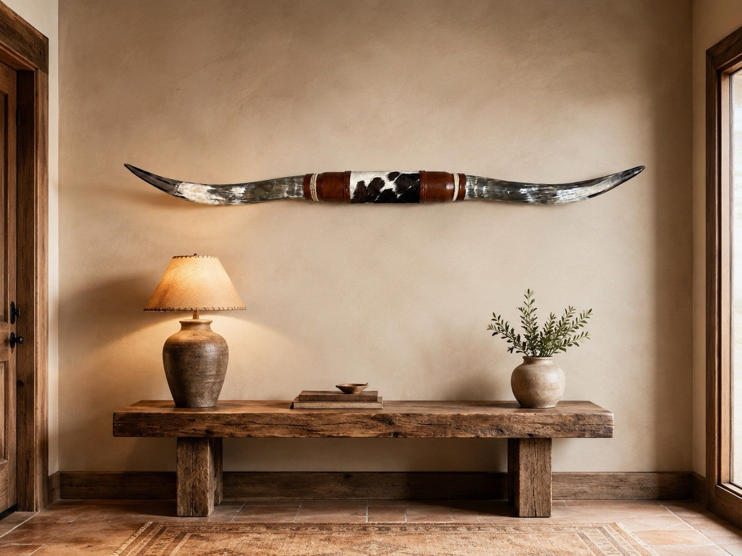 Mounted Steer Horns Longhorn 68 In Wall Decor Rustic Cabin Lodge Ranch Decor