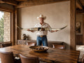 GENUINE LONGHORN 67 In Wide Mounted Steer Horns Western Ranch Decor