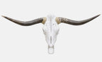 Longhorn Skull 4–4.5 Ft + Cowhide Rug Included – Rustic Lodge Decor