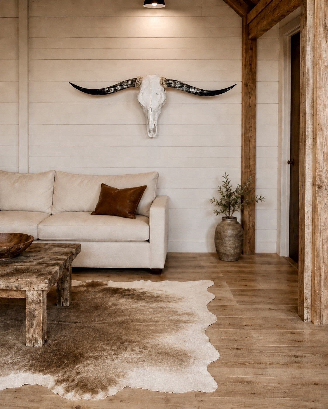 Longhorn Skull 53 In Wide Mounted Bull Horn Wall Decor Ranch Cabin
