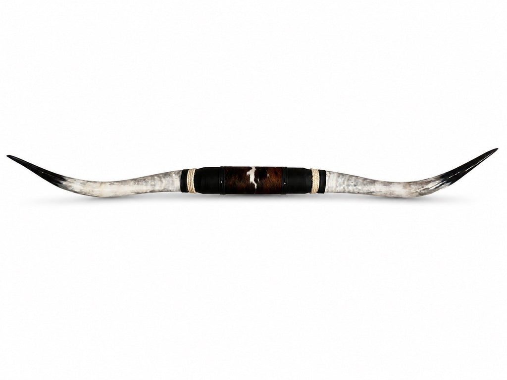 MOUNTED STEER HORNS  65 Inches wide LONGHORN POLISHED MOUNT BULL COW