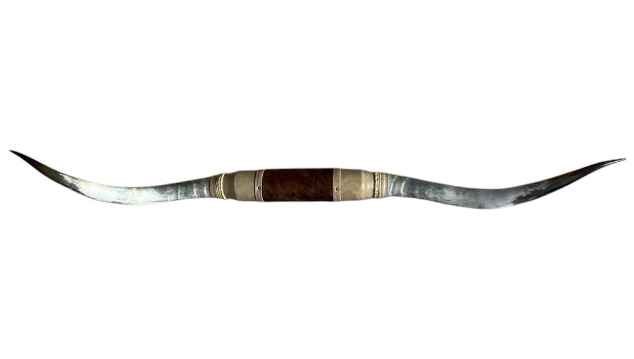 MOUNTED STEER HORNS 70 Inches wide LONGHORN POLISHED MOUNT BULL COW