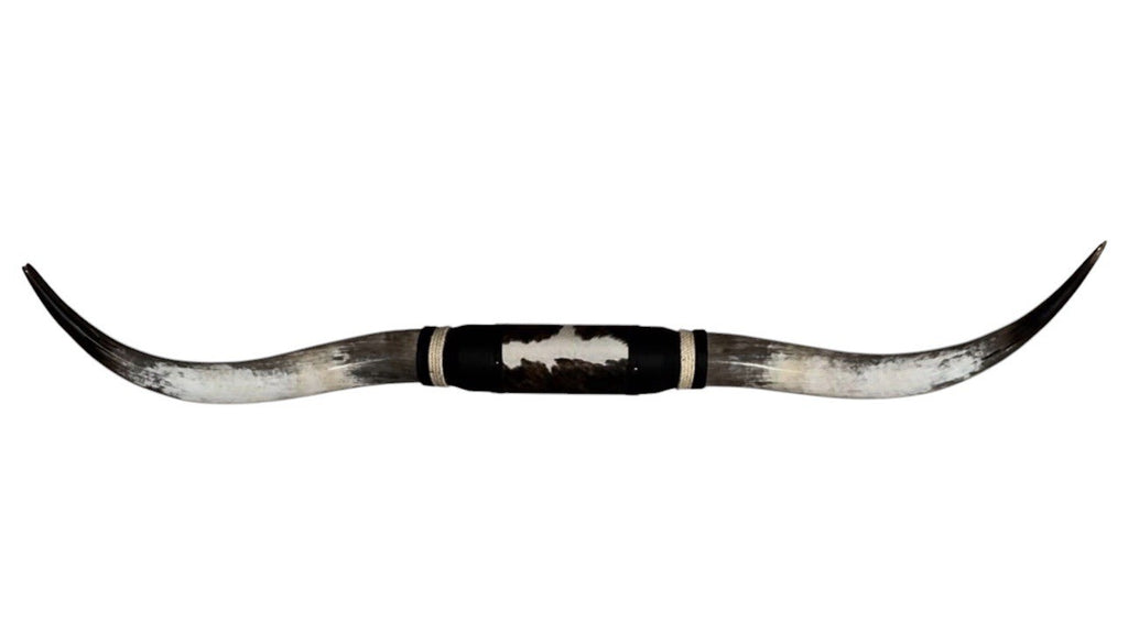MOUNTED STEER HORNS 60 Inches Wide Longhorn Polished Western Decor