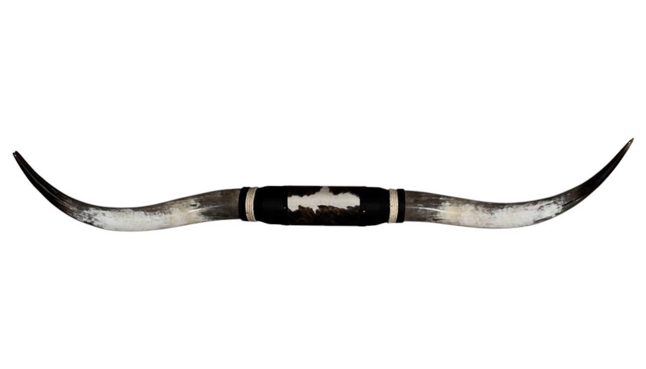 MOUNTED STEER HORNS 60 Inches Wide Longhorn Polished Western Decor