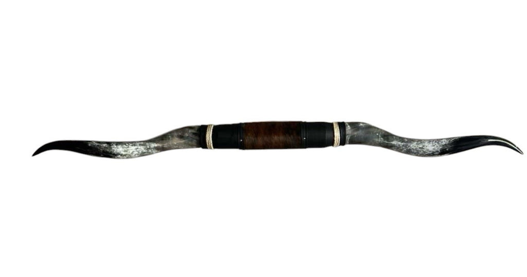 MOUNTED STEER HORNS About 6 feet wide LONGHORN POLISHED MOUNT BULL COW B156