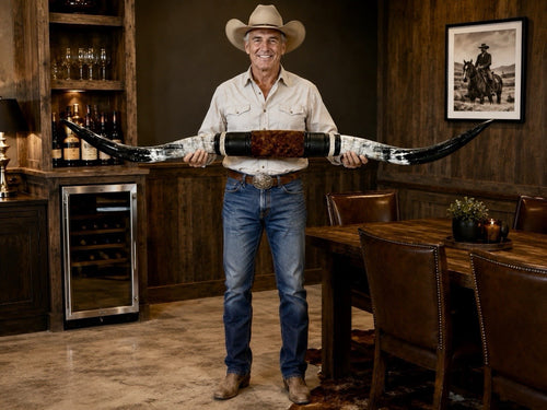 Authentic LONGHORN 68 In Wide Mounted Steer Horns Western Ranch Decor
