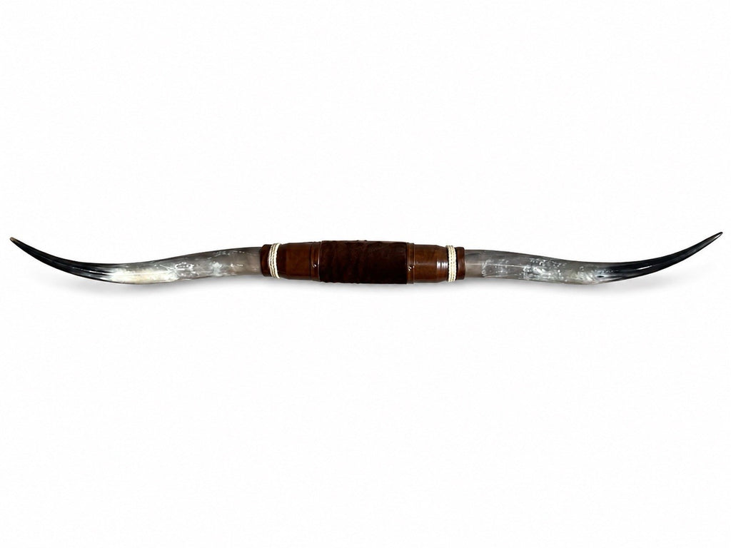 MOUNTED STEER HORNS 67 in Wide Longhorn Polished Western Decor