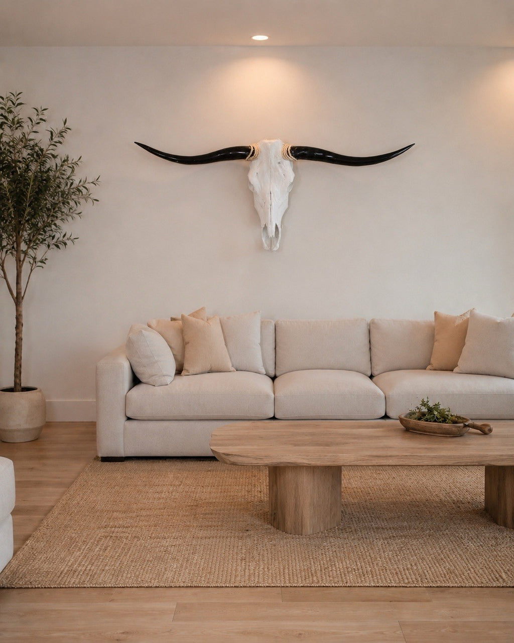 Genuine Longhorn SKULL 55 In WIDE Horns BULL HORN MOUNTED COW HEAD