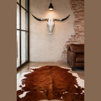 Longhorn Skull 4–4.5 Ft + Cowhide Rug Included – Western Ranch Decor