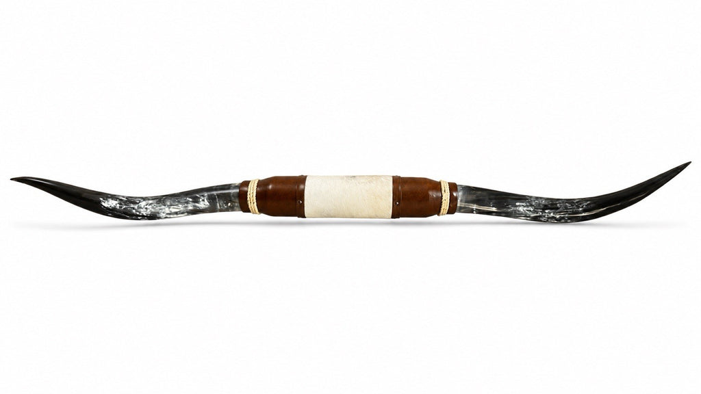 MOUNTED STEER HORNS 67” wide LONGHORN POLISHED MOUNT BULL COW