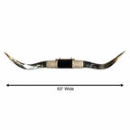 Mounted Longhorn, 63” Wide – Neutral Western Wall Decor