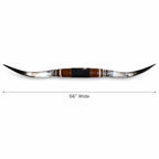 Mounted Longhorn, 66” Wide – Western Lodge Decor