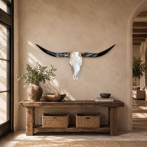 Longhorn Skull, 51” Wide – Western Living Room Wall Decor