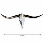 Longhorn Skull Wall Decor, 47” Wide – Dark Sweeping Horns, Modern Western Decor
