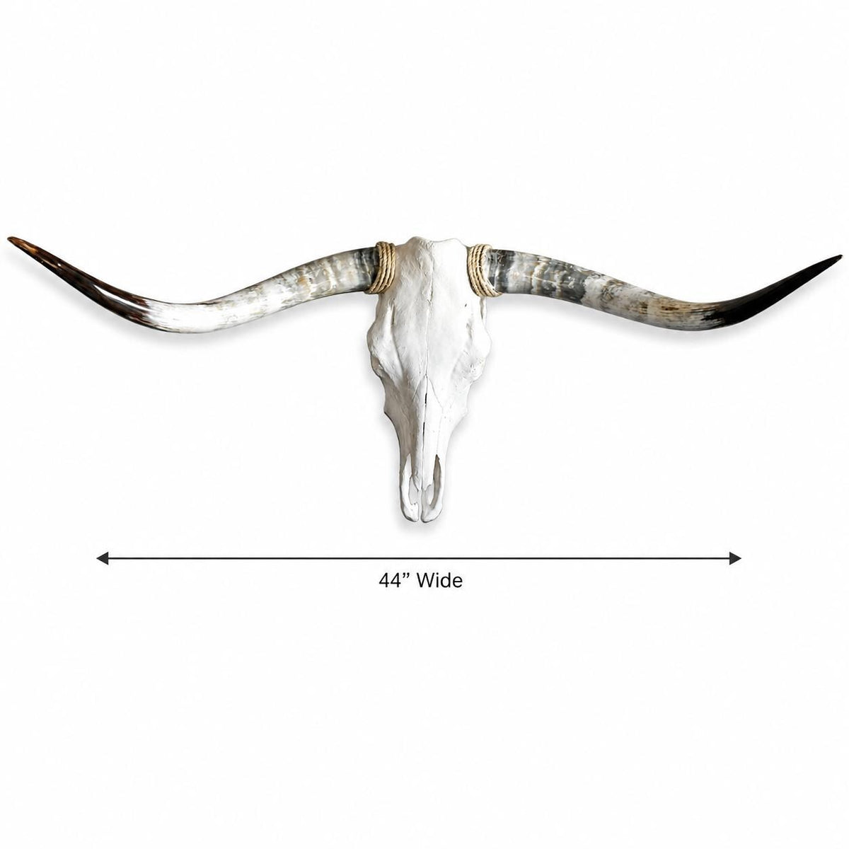 Longhorn Skull Wall Decor, 44” Wide – Natural Horns, Rustic Western Wall Decor