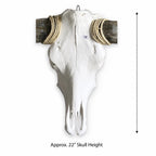 Longhorn Skull Wall Decor, 48” Wide – Dark Sweeping Horns, Western Wall Decor