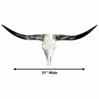 Longhorn Skull, 51” Wide – Western Living Room Wall Decor