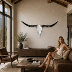 Longhorn Skull, 51” Wide – Western Living Room Wall Decor