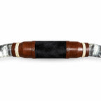 Mounted Longhorn Wall Decor, 68” Wide - Natural Horns with Cowhide-Wrapped Wood Mount