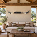 Mounted Longhorn Wall Decor, 62” Wide - Natural Horns with Cowhide-Wrapped Wood Mount