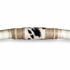 Mounted Longhorn Wall Decor, 60” Wide - Natural Horns with Cowhide-Wrapped Wood Mount
