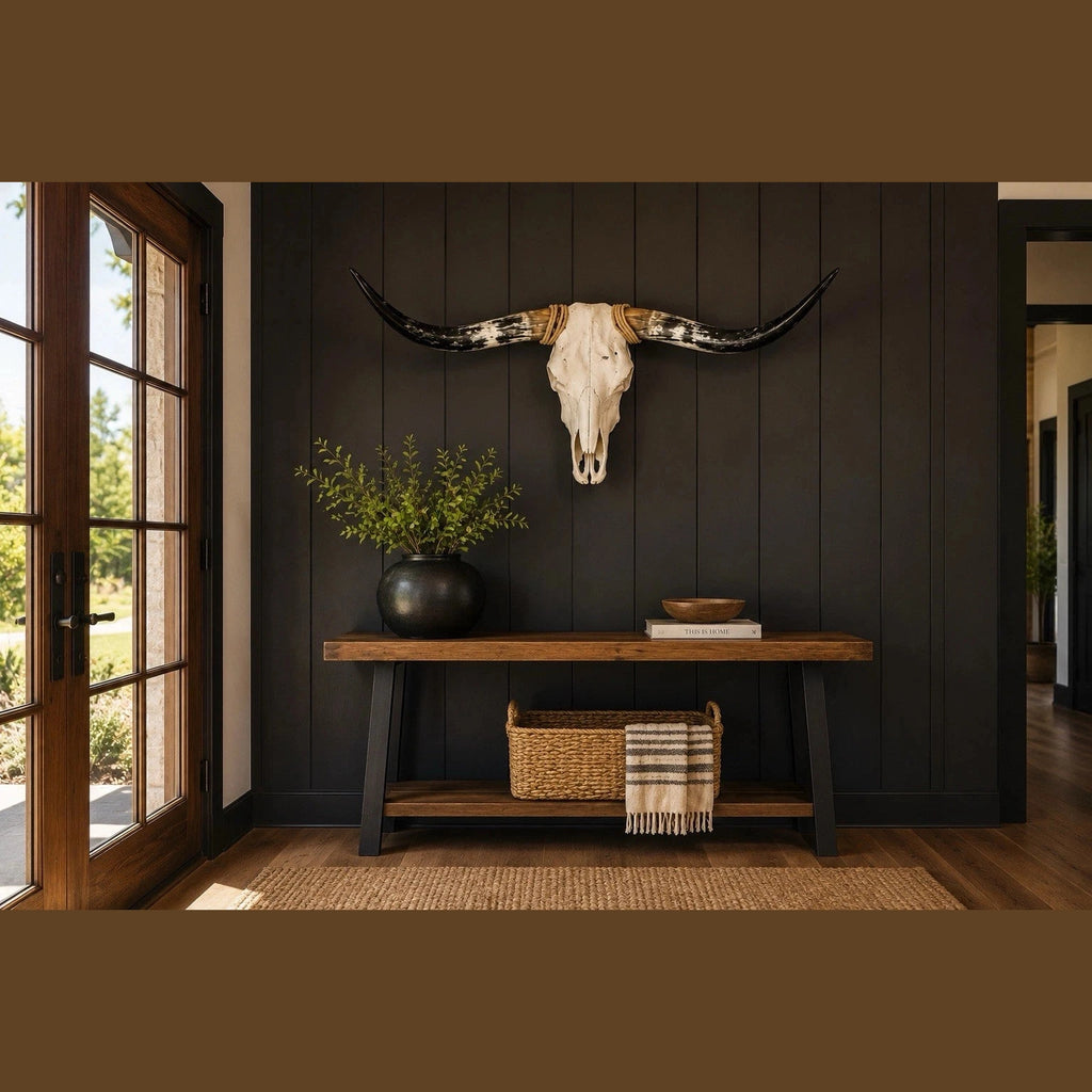 Longhorn Skull, 40” Wide – Rustic Ranch Wall Decor